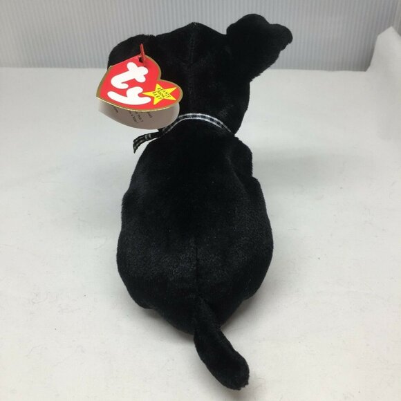 Ty Beanie Baby Luke Black Dog Plush Stuffed Animal Retired W Tag June 15 1998 - Picture 3 of 12